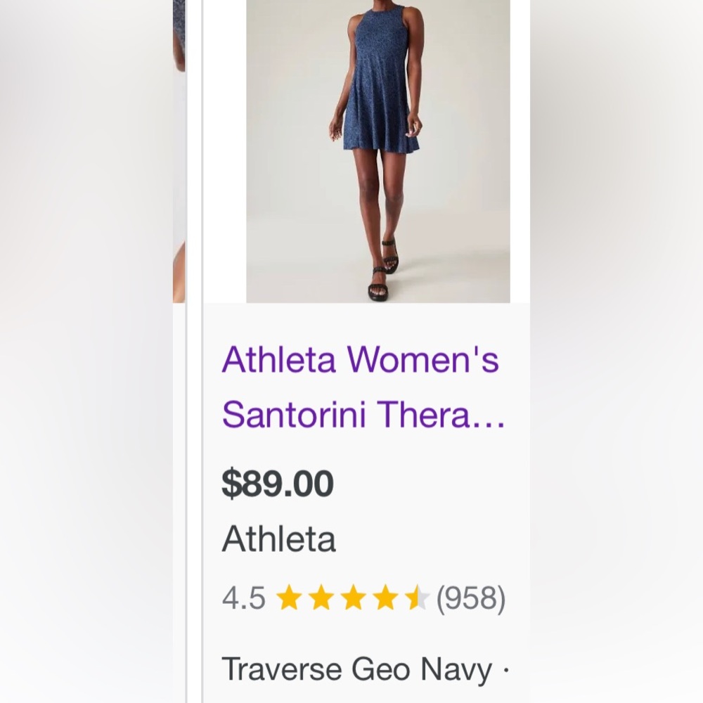 NWOT size M Athleta Santorini Dress